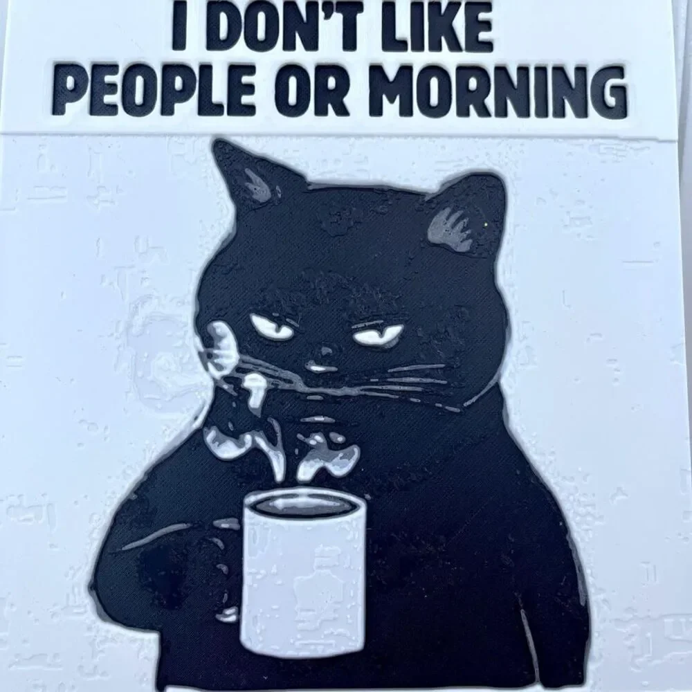 Wall Art, I Don’t Like People or Morning Until I’ve Had Coffee, Cat Lover